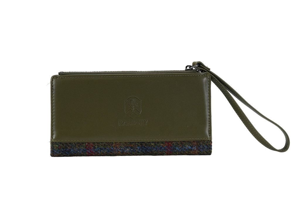 Raebury Harris Tweed Wristlet  Wallet